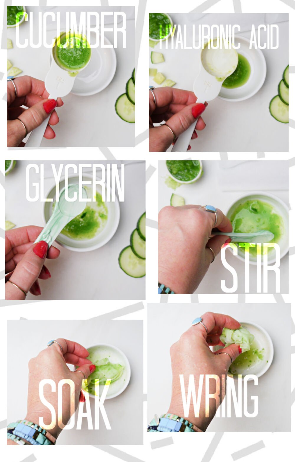 DIY Cucumber Hyaluronic Acid Sheet Mask Step by Step Guide
