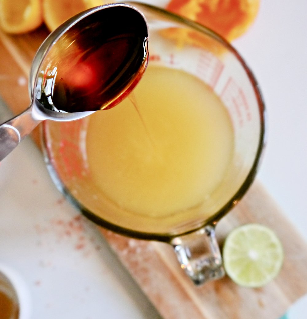 Homemade Electrolyte Drink Honey Pour