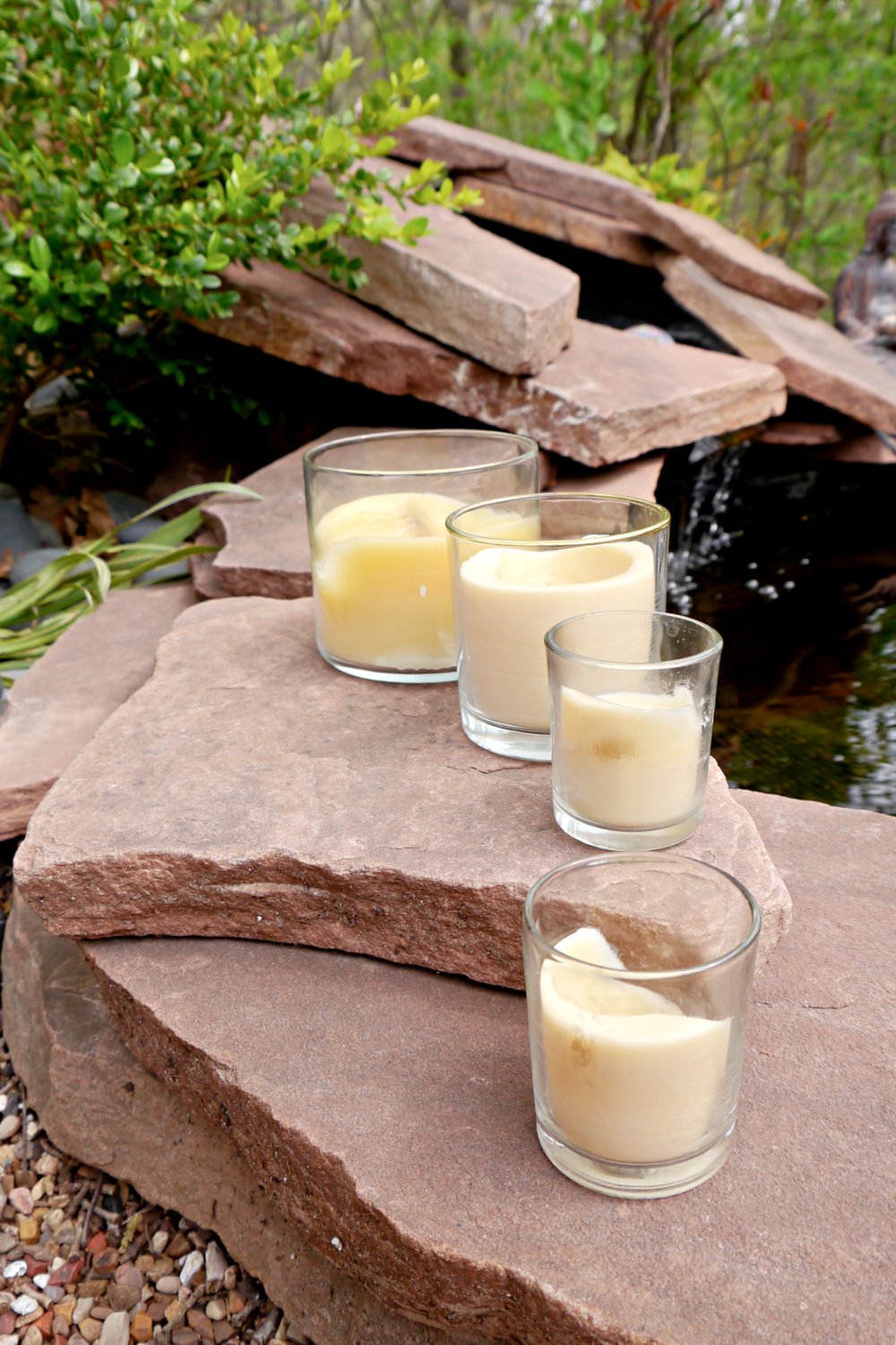 Homemade Citronella Candles with Beeswax