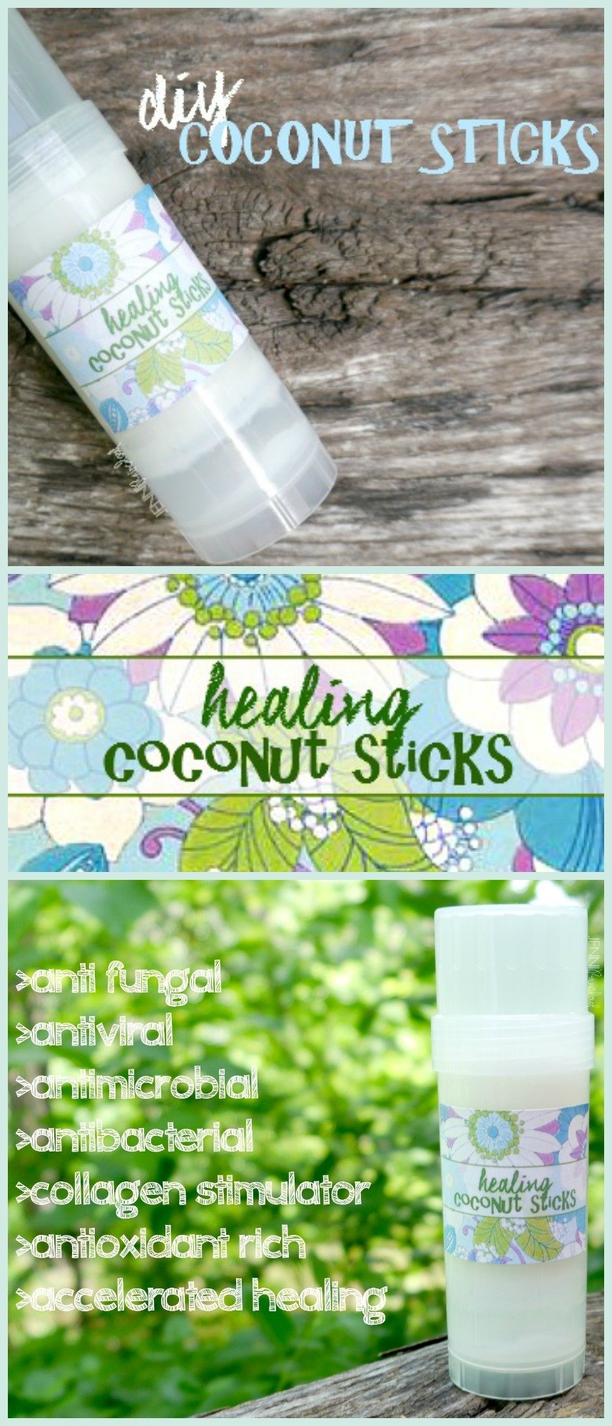 DIY Healing Coconut Oil Sticks