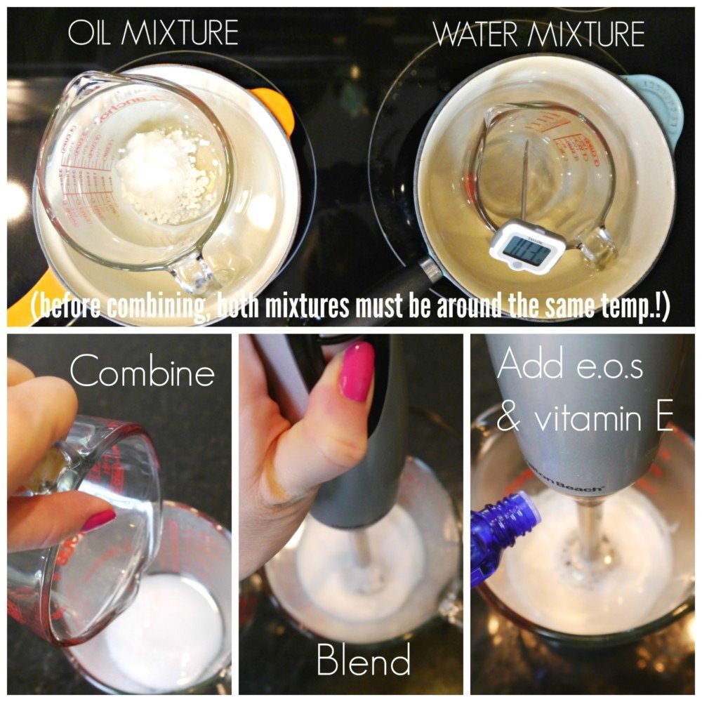 lotion making Collage