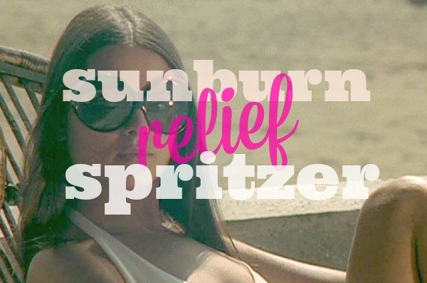 Sunburn relief spritzer