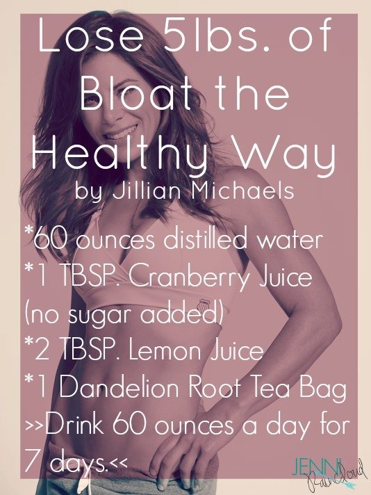 Jillian Michael's water weight detox