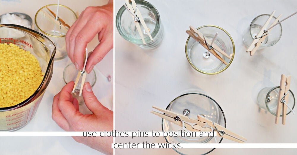 How to make Beeswax Candles clothespins