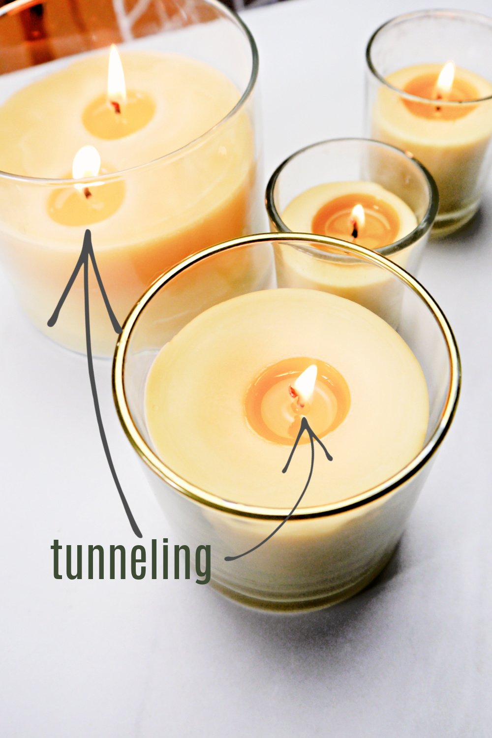 Homemade Beeswax Candles tunneling