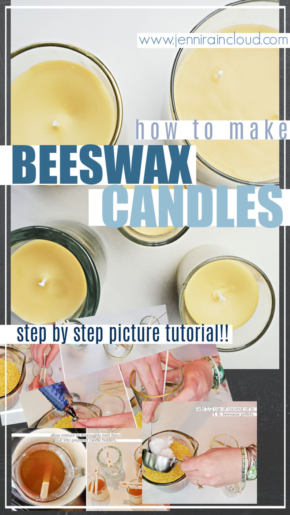 How to make Beeswax Candles pinterest